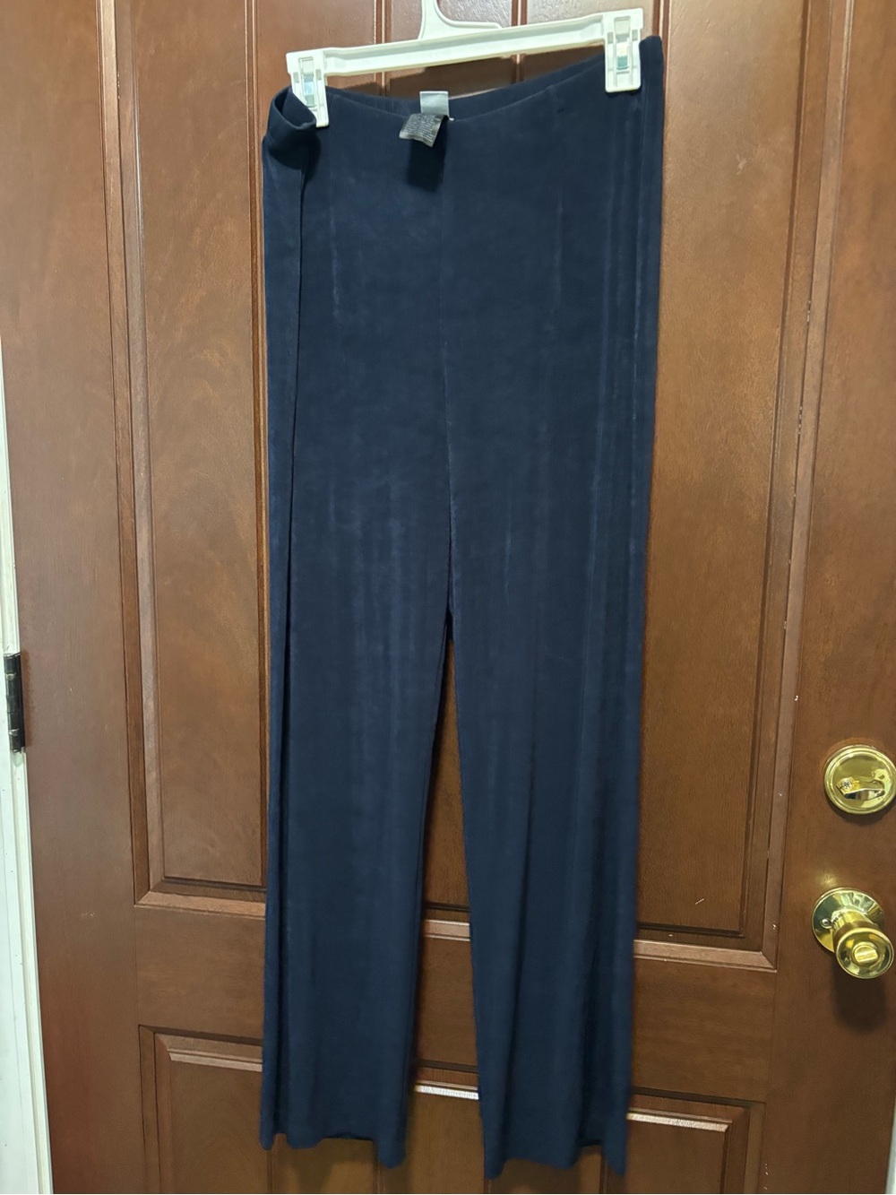 Chico's Navy Wide-Leg Pull-On Pants